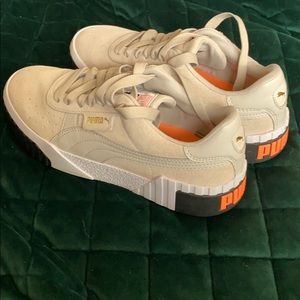 Nude Suede Cali Pumas